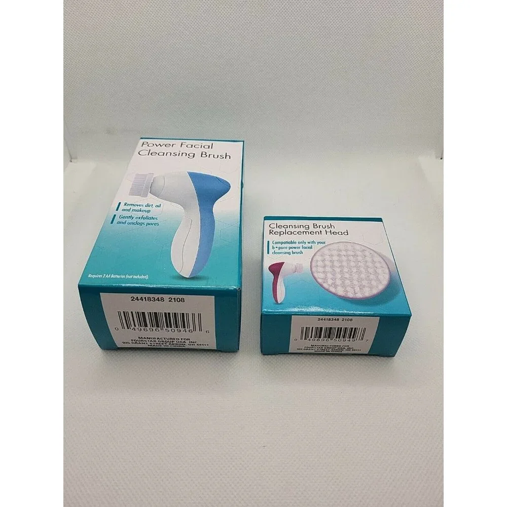 b·pure Power Facial Cleansing Brushes and Replacement Brush Heads (Blue) - Picture 4 of 6